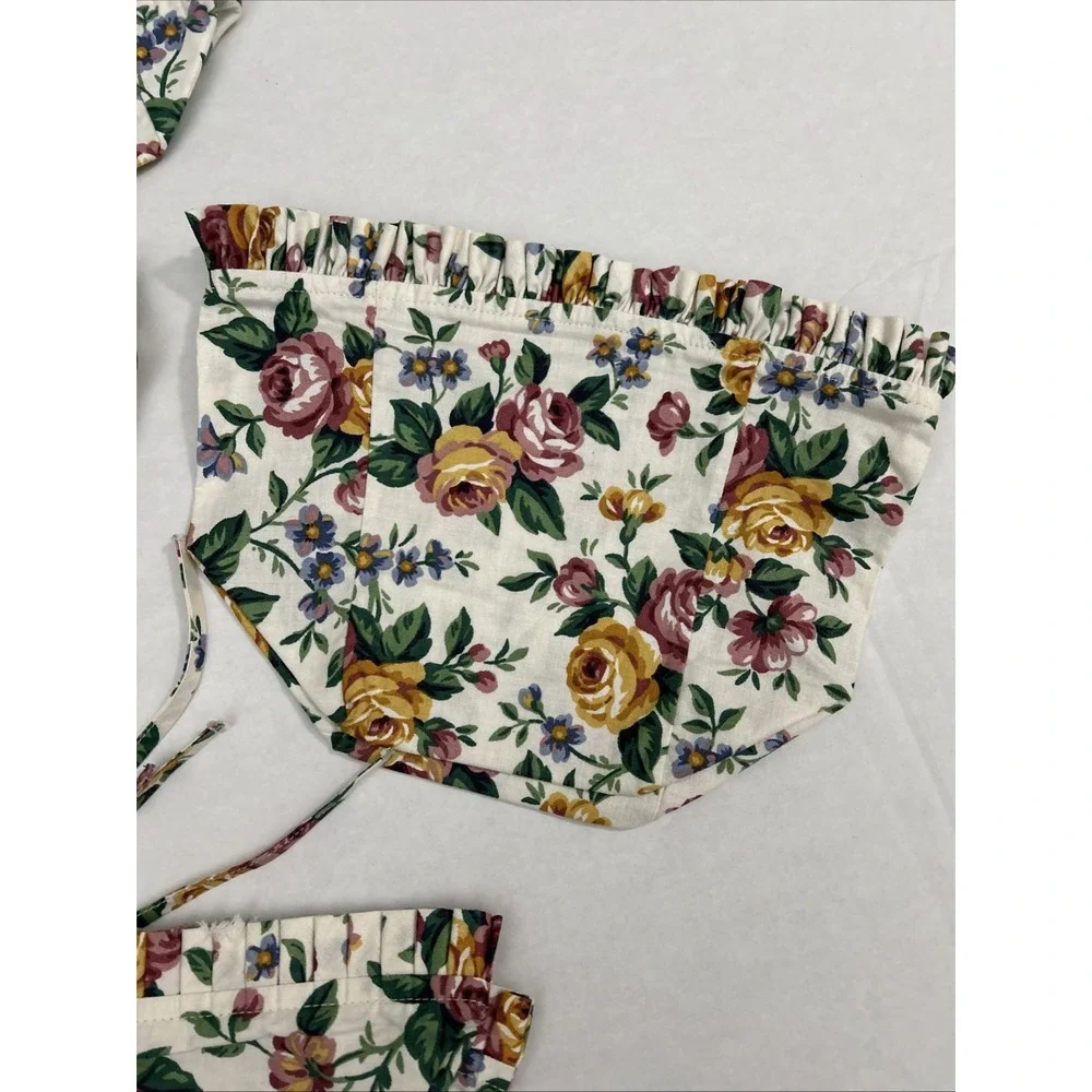 Longaberger Garden of Splendor Basket Liner 4 PC Lot Retired‎ 6220